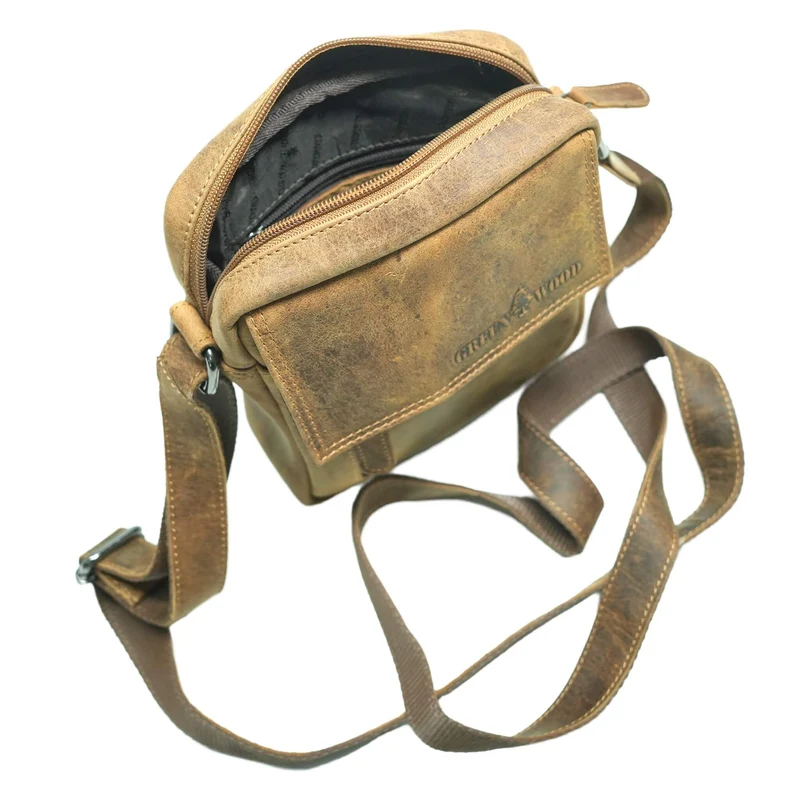 Kai Umhängetasche Damen Klein Leder Crossbody Bag Herren