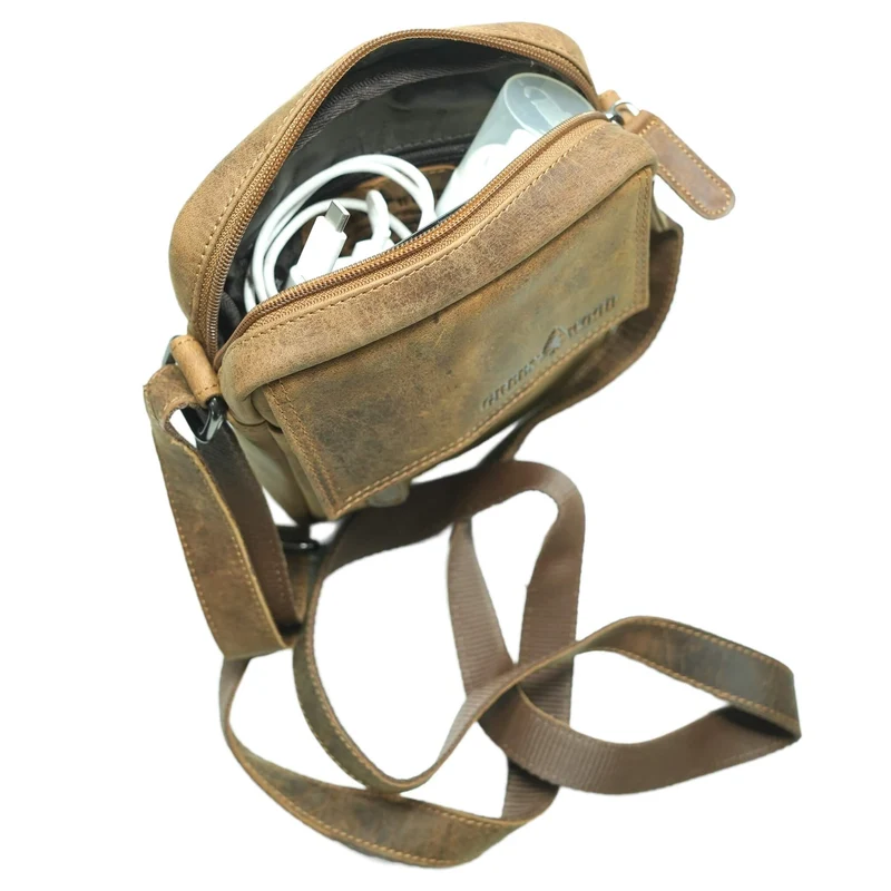 Kai Umhängetasche Damen Klein Leder Crossbody Bag Herren