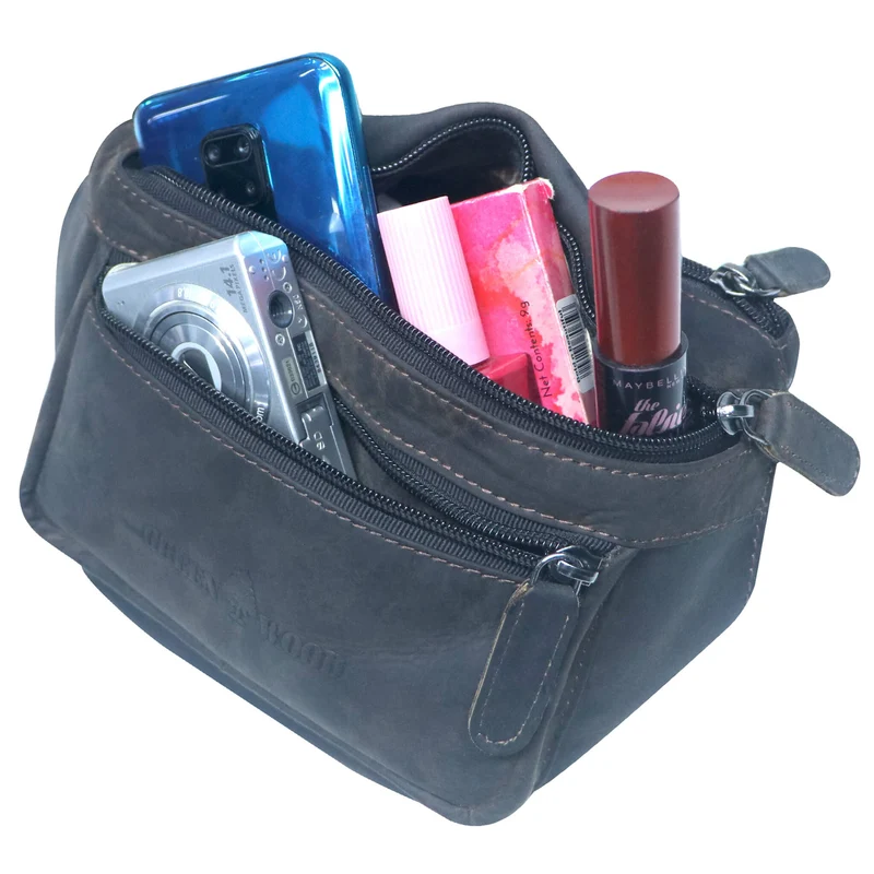 Xavi Brusttasche Damen Leder Hüfttasche Herren Gürteltasche Schwarz