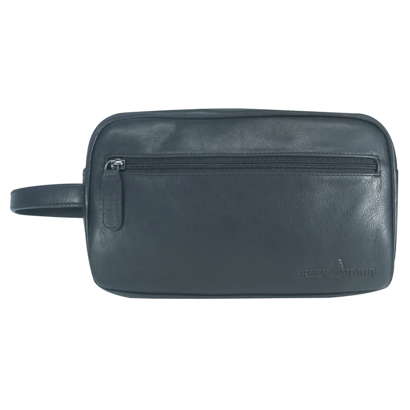 Amari Leder Kulturbeutel Herren Kulturtasche Damen mit Fächern