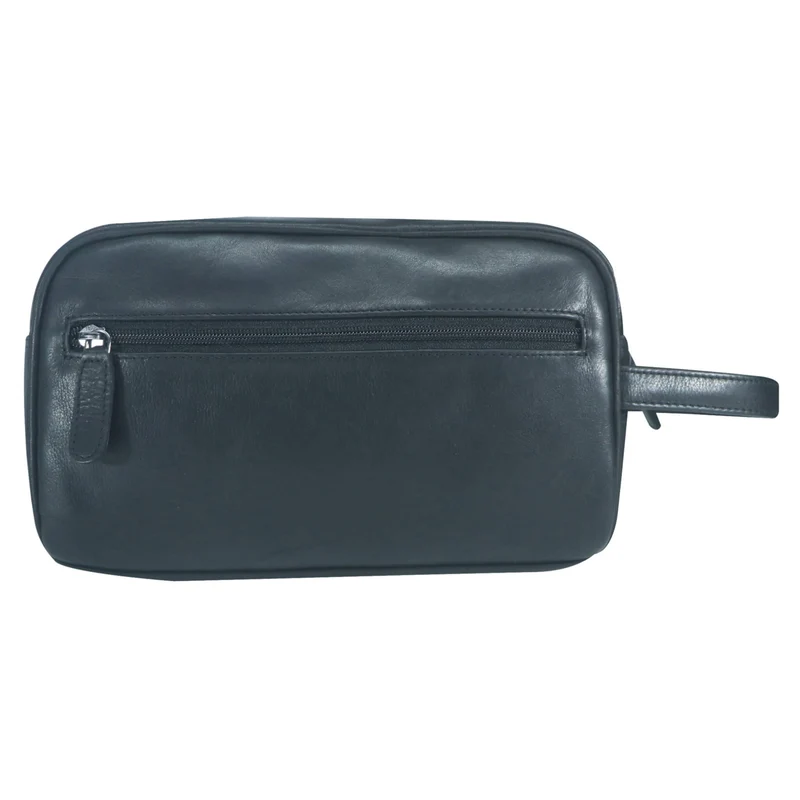Amari Leder Kulturbeutel Herren Kulturtasche Damen mit Fächern