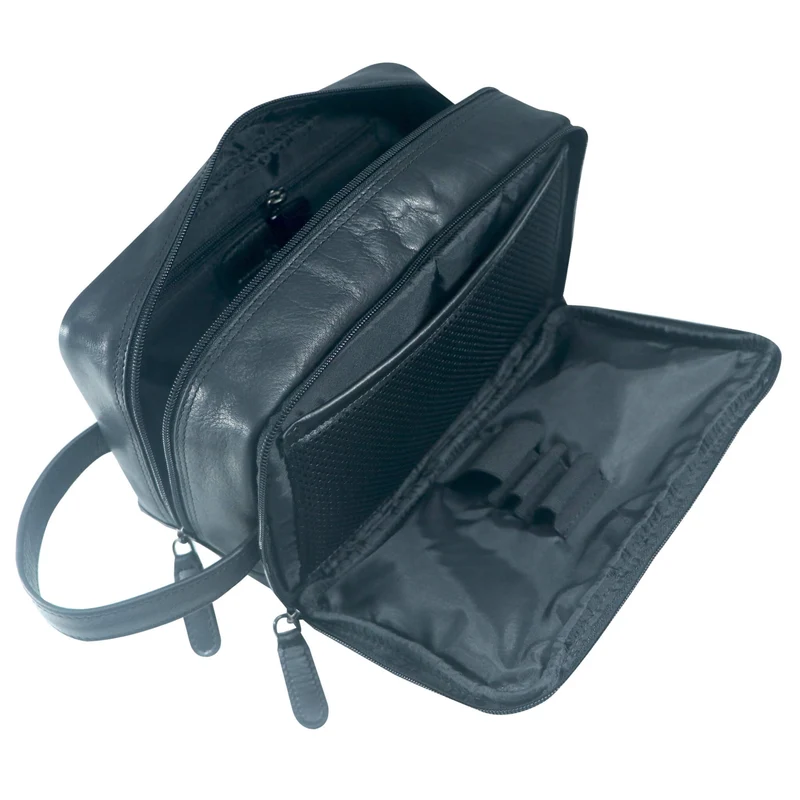 Gabi Kulturbeutel Männer Leder Kulturtasche Damen Wasserabweisend