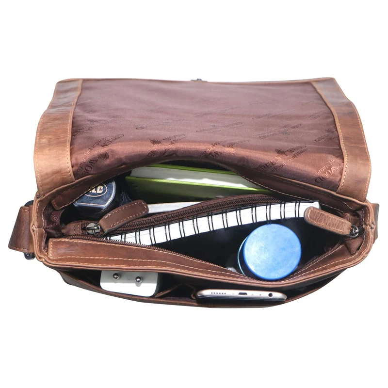 Hanne Kuriertasche Damen Herrentasche Leder Umhängetasche Männer