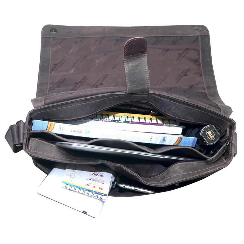 Marc Umhängetasche Herren Groß Laptoptasche 15,6 Zoll Ledertasche Damen