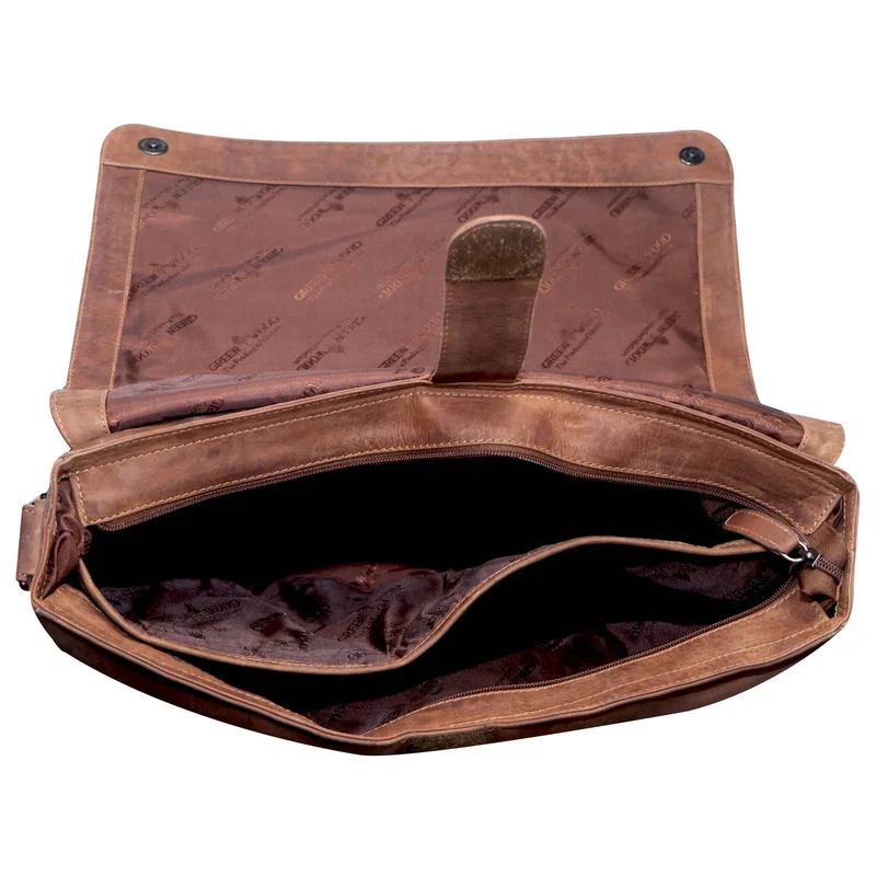 Marc Umhängetasche Herren Groß Laptoptasche 15,6 Zoll Ledertasche Damen