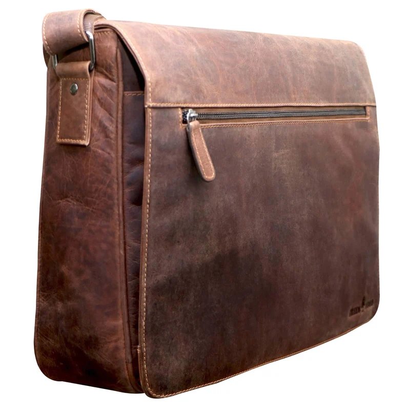Marc Umhängetasche Herren Groß Laptoptasche 15,6 Zoll Ledertasche Damen