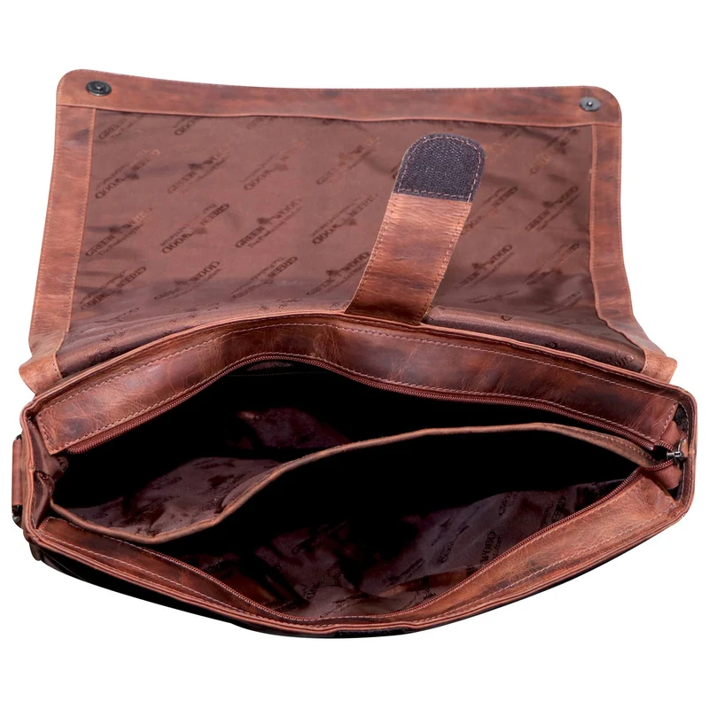 Marc Umhängetasche Herren Groß Laptoptasche 15,6 Zoll Ledertasche Damen