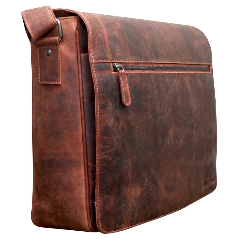 Marc Umhängetasche Herren Groß Laptoptasche 15,6 Zoll Ledertasche Damen