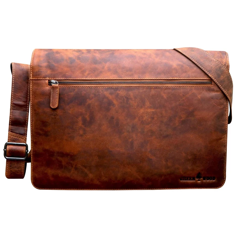Marc Umhängetasche Herren Groß Laptoptasche 15,6 Zoll Ledertasche Damen