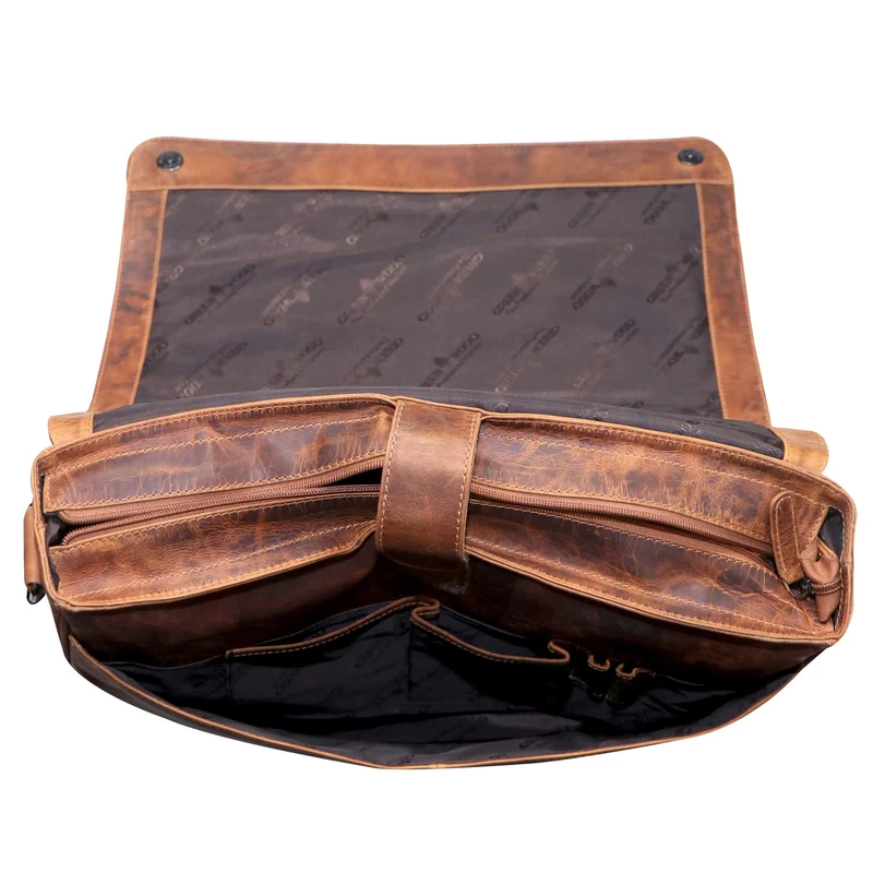 Marc Umhängetasche Herren Groß Laptoptasche 15,6 Zoll Ledertasche Damen