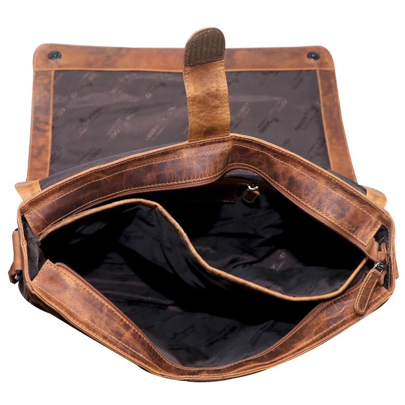 Marc Umhängetasche Herren Groß Laptoptasche 15,6 Zoll Ledertasche Damen