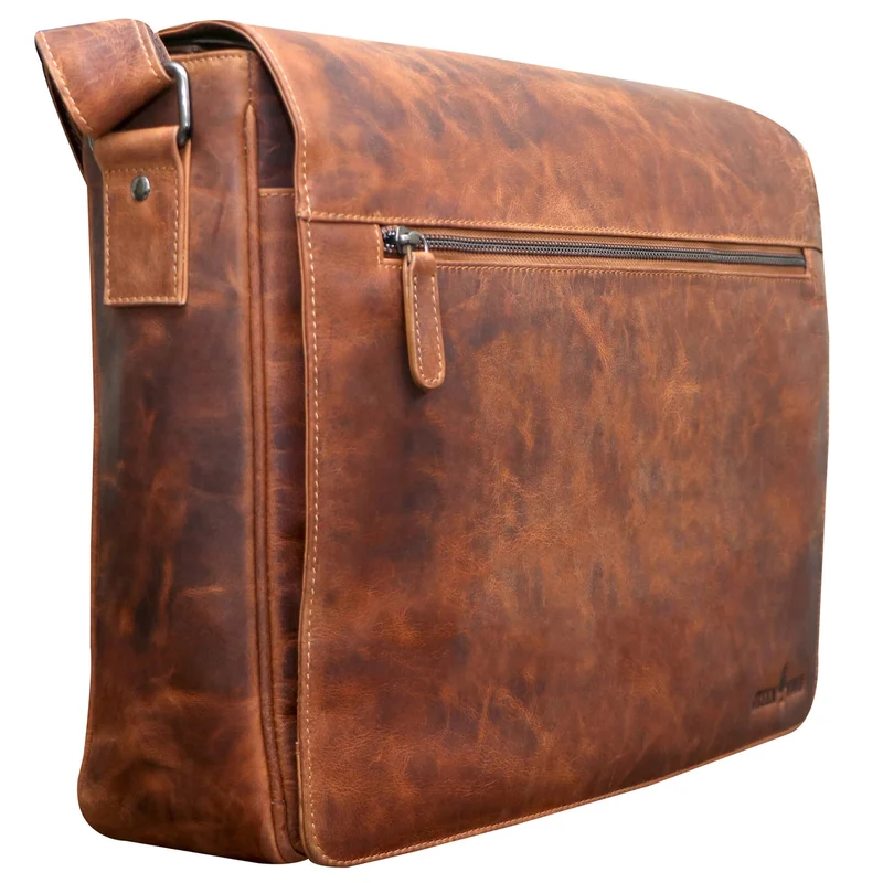Marc Umhängetasche Herren Groß Laptoptasche 15,6 Zoll Ledertasche Damen