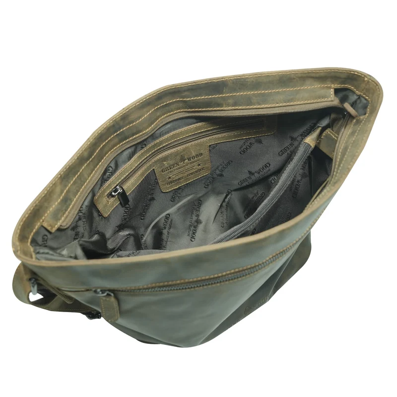 Olga Handtasche Damen Leder Große Umhängetasche Uni Tasche