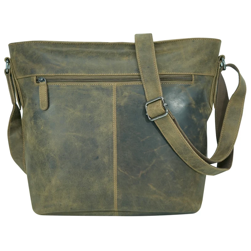 Olga Handtasche Damen Leder Große Umhängetasche Uni Tasche