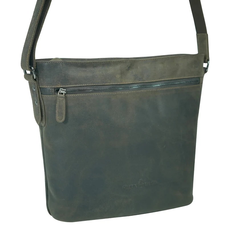 Olga Handtasche Damen Leder Große Umhängetasche Uni Tasche