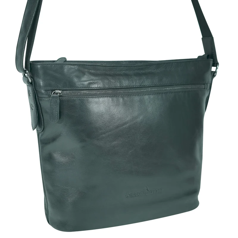 Olga Handtasche Damen Leder Große Umhängetasche Uni Tasche