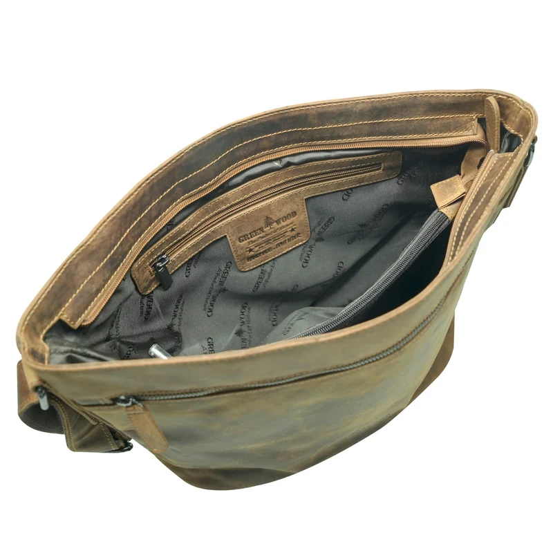 Olga Handtasche Damen Leder Große Umhängetasche Uni Tasche