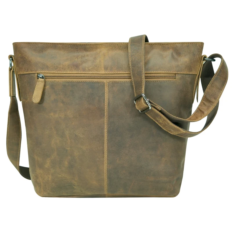 Olga Handtasche Damen Leder Große Umhängetasche Uni Tasche