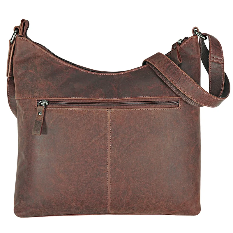 Lily Umhängetasche Damen Mittelgroß Leder Handtasche Schultertasche