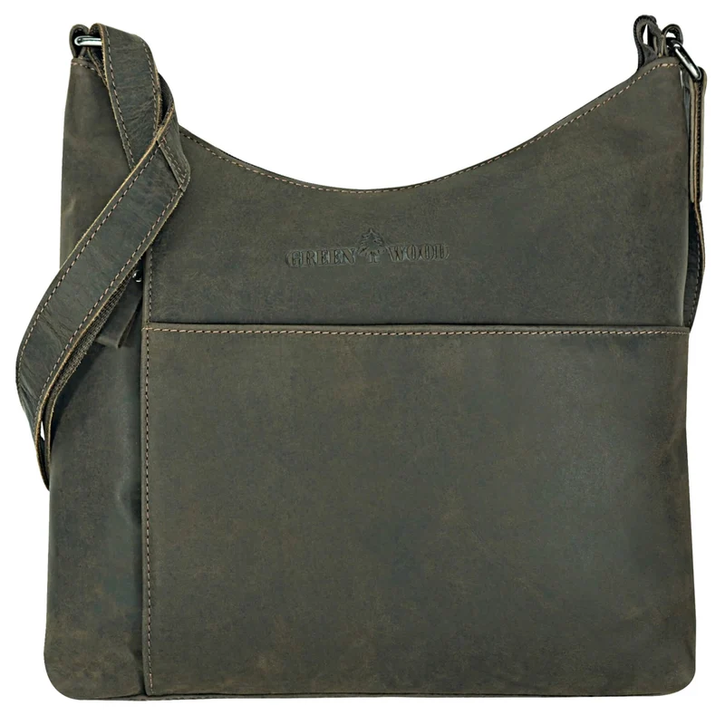 Lily Umhängetasche Damen Mittelgroß Leder Handtasche Schultertasche