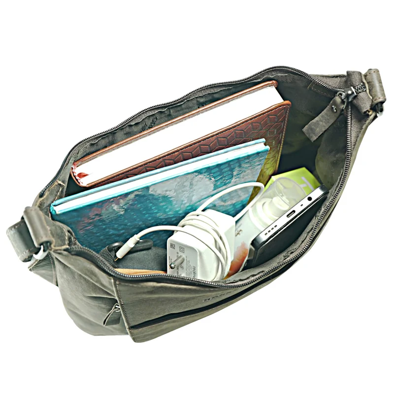 Lily Umhängetasche Damen Mittelgroß Leder Handtasche Schultertasche