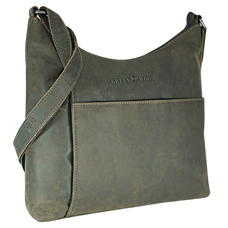 Lily Umhängetasche Damen Mittelgroß Leder Handtasche Schultertasche