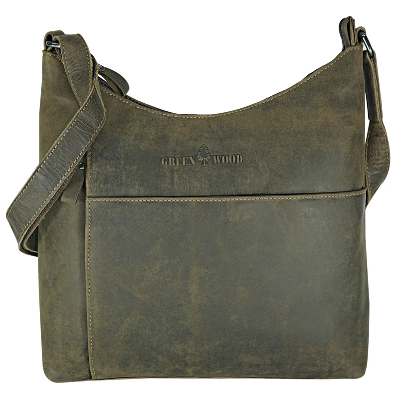Lily Umhängetasche Damen Mittelgroß Leder Handtasche Schultertasche