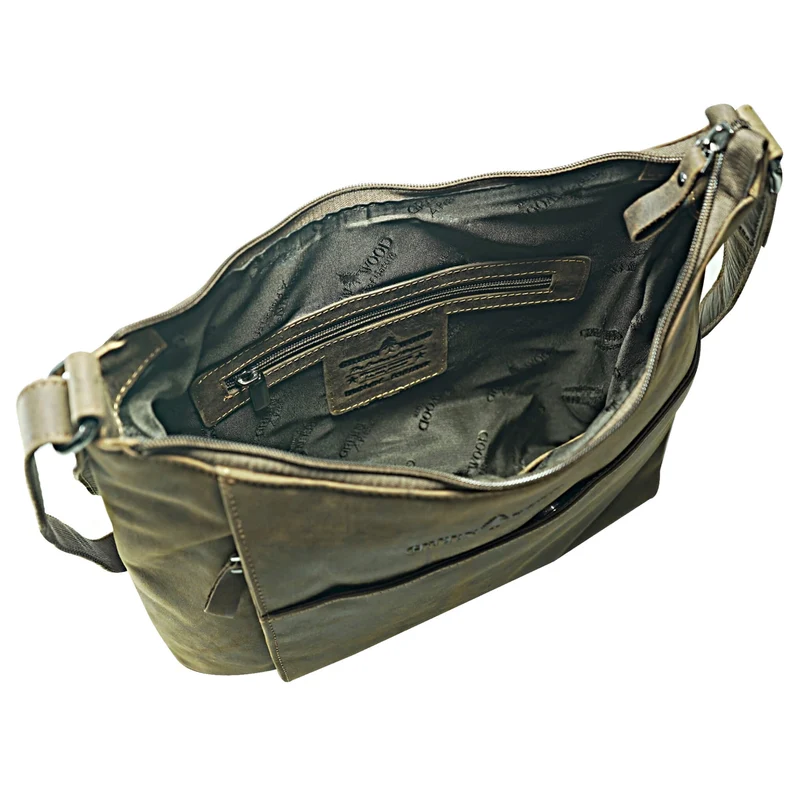 Lily Umhängetasche Damen Mittelgroß Leder Handtasche Schultertasche