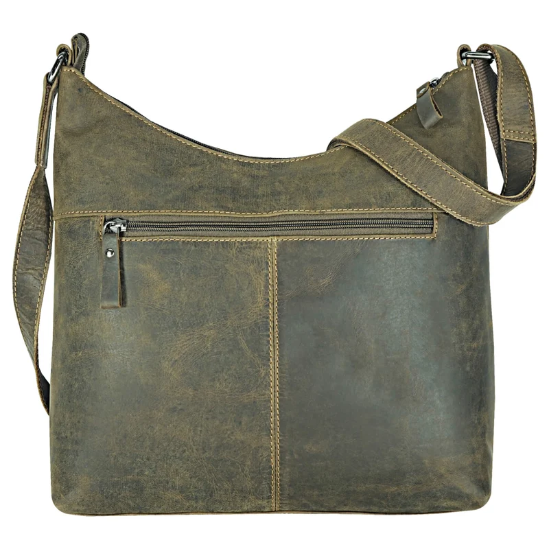 Lily Umhängetasche Damen Mittelgroß Leder Handtasche Schultertasche
