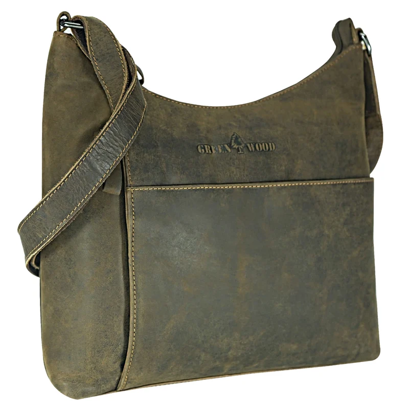 Lily Umhängetasche Damen Mittelgroß Leder Handtasche Schultertasche