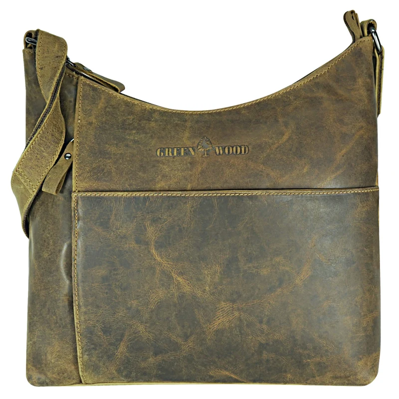 Lily Umhängetasche Damen Mittelgroß Leder Handtasche Schultertasche