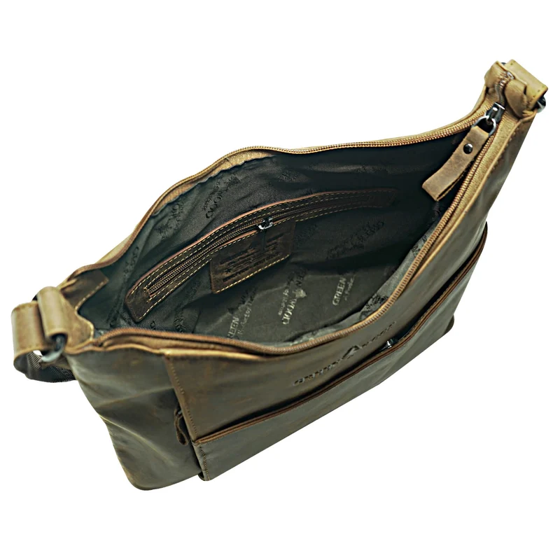 Lily Umhängetasche Damen Mittelgroß Leder Handtasche Schultertasche