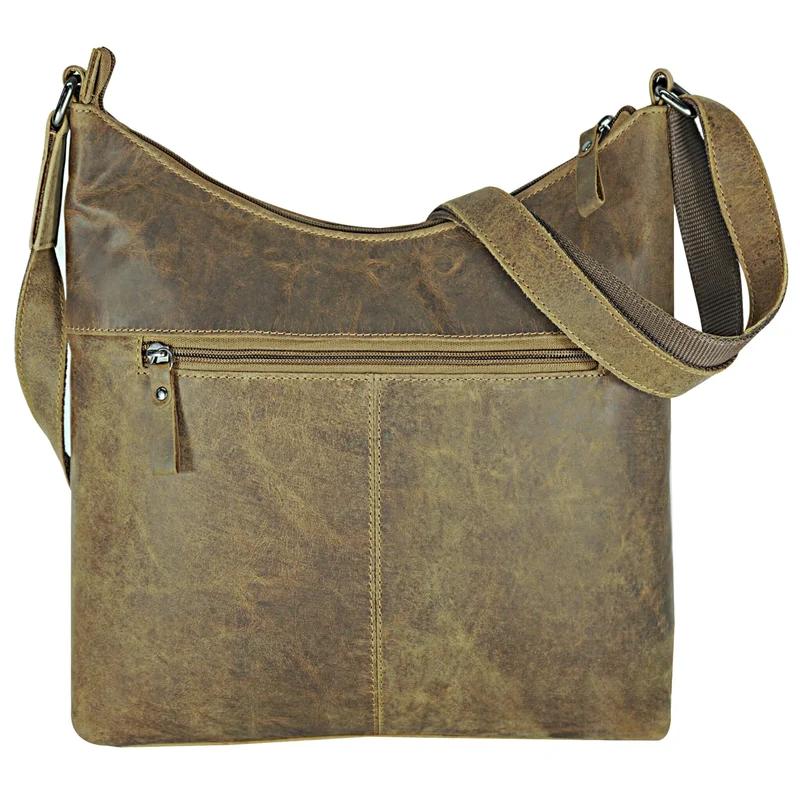 Lily Umhängetasche Damen Mittelgroß Leder Handtasche Schultertasche