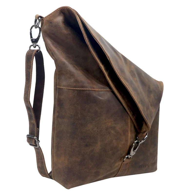 Elke Schultertasche Umhängetasche Damen Groß Messenger Bag Herren Leder