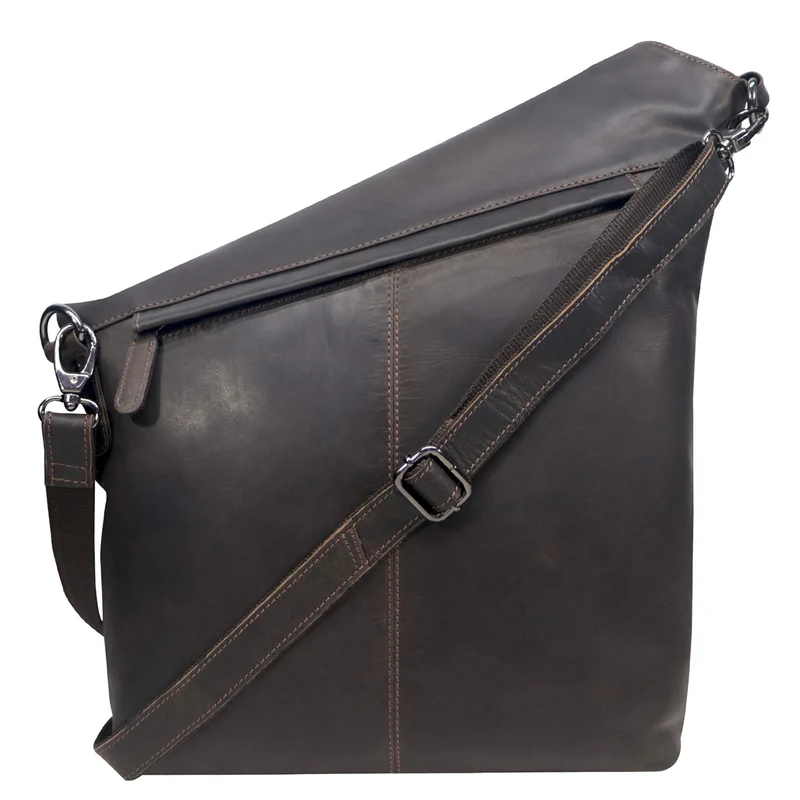 Elke Schultertasche Umhängetasche Damen Groß Messenger Bag Herren Leder