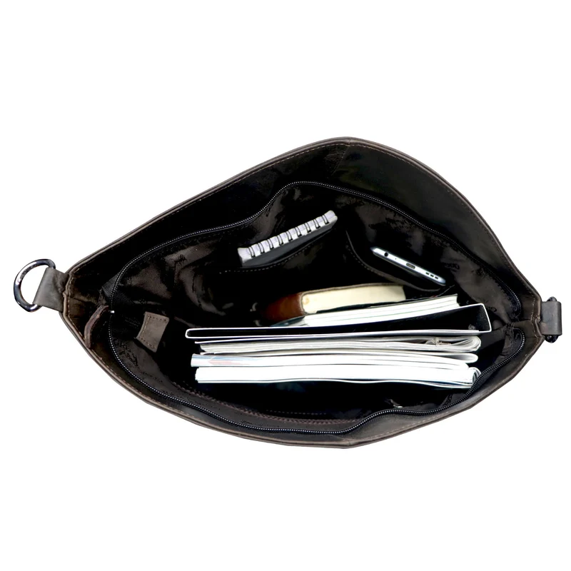 Elke Schultertasche Umhängetasche Damen Groß Messenger Bag Herren Leder