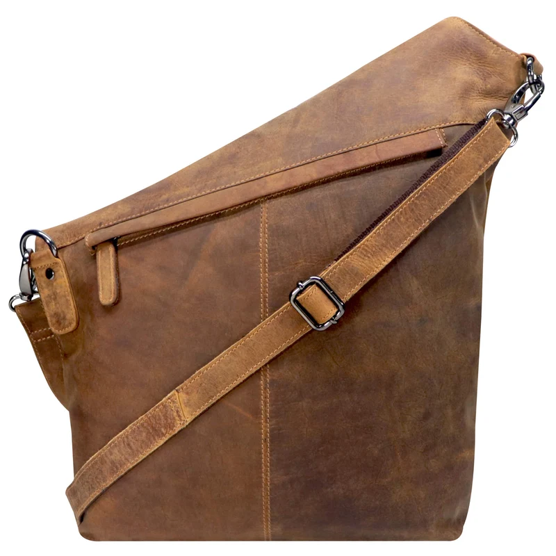 Elke Schultertasche Umhängetasche Damen Groß Messenger Bag Herren Leder