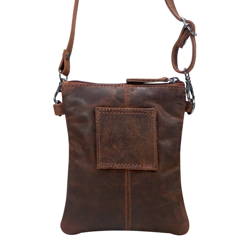 Ray Handytasche zum Umhängen Leder Damen Crossbody mit Gürtelschlaufe