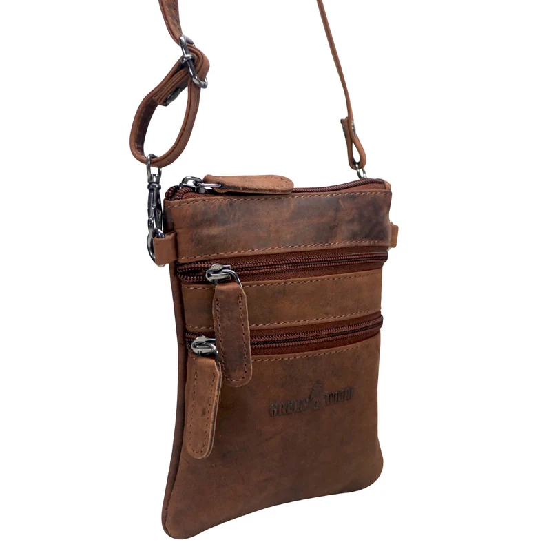 Ray Handytasche zum Umhängen Leder Damen Crossbody mit Gürtelschlaufe