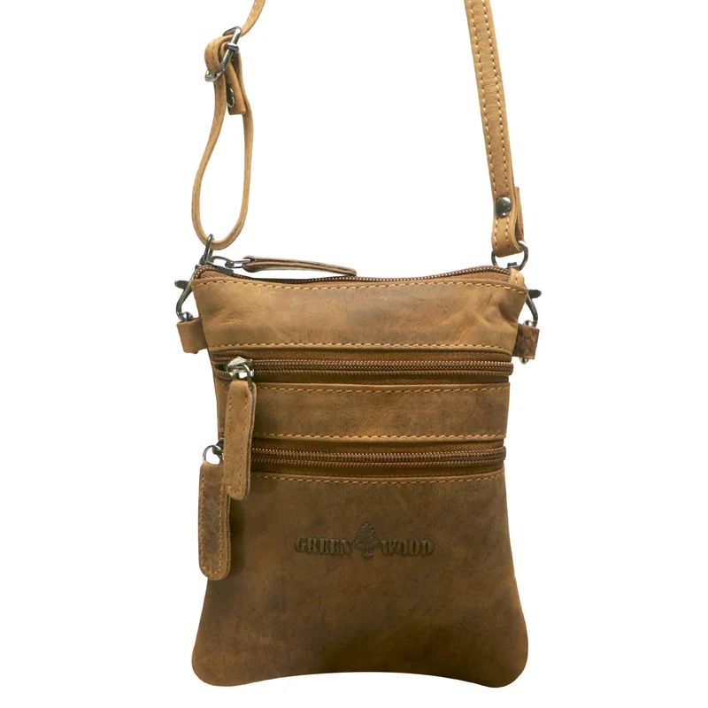 Ray Handytasche zum Umhängen Leder Damen Crossbody mit Gürtelschlaufe