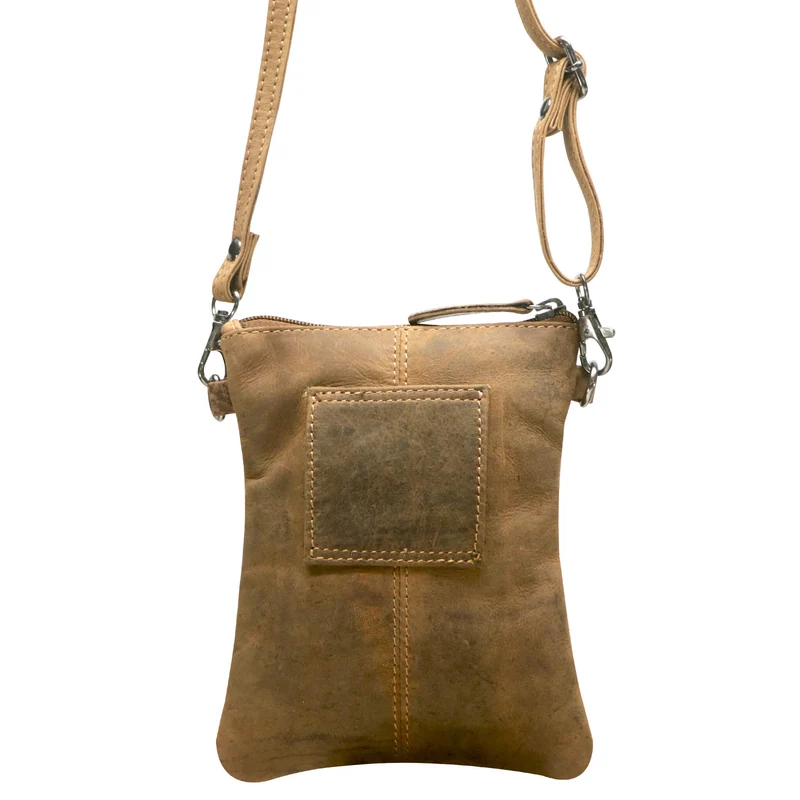 Ray Handytasche zum Umhängen Leder Damen Crossbody mit Gürtelschlaufe