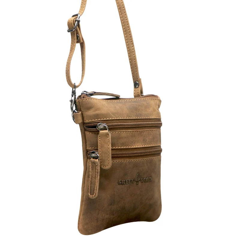 Ray Handytasche zum Umhängen Leder Damen Crossbody mit Gürtelschlaufe