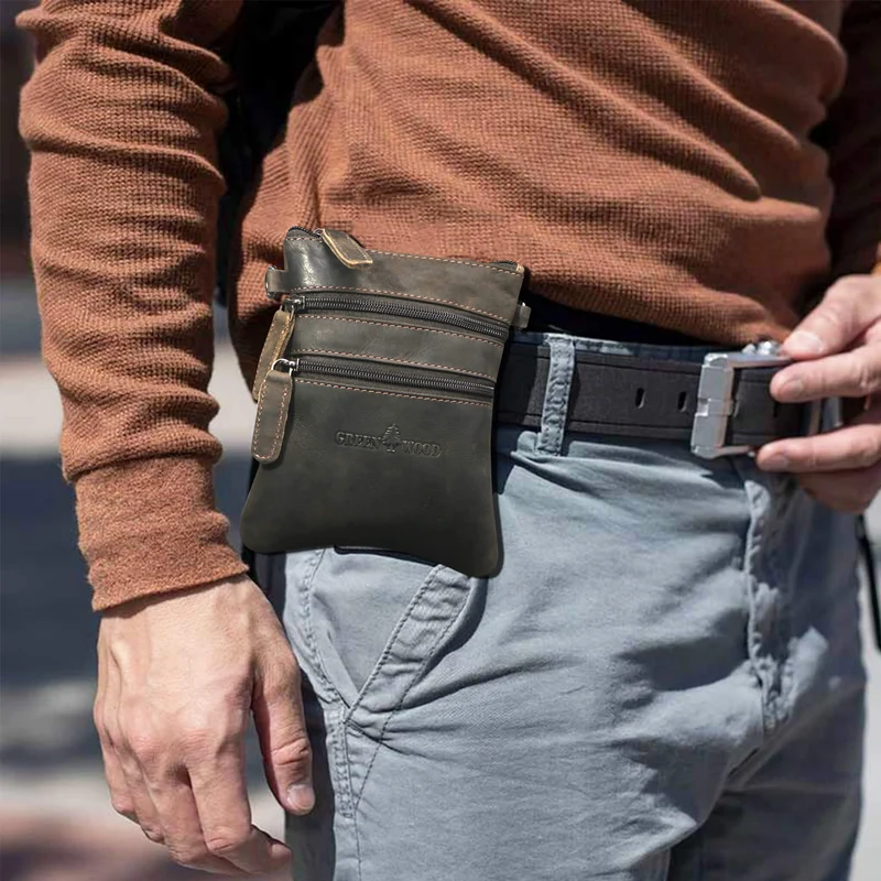 Ray Handytasche zum Umhängen Leder Damen Crossbody mit Gürtelschlaufe