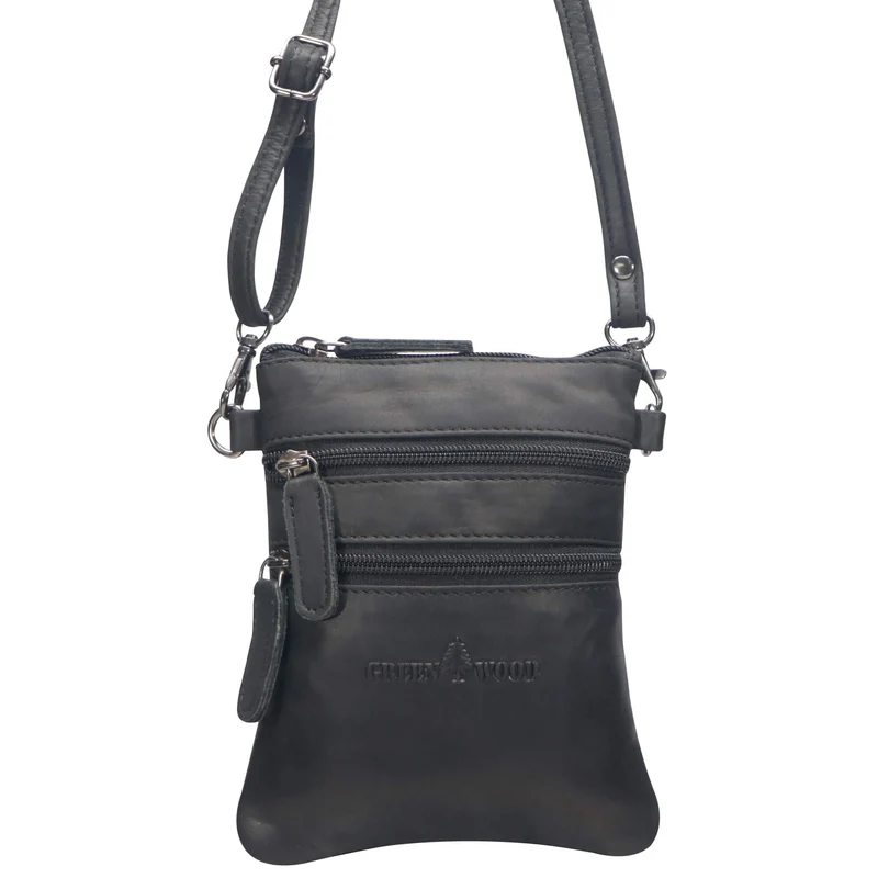 Ray Handytasche zum Umhängen Leder Damen Crossbody mit Gürtelschlaufe