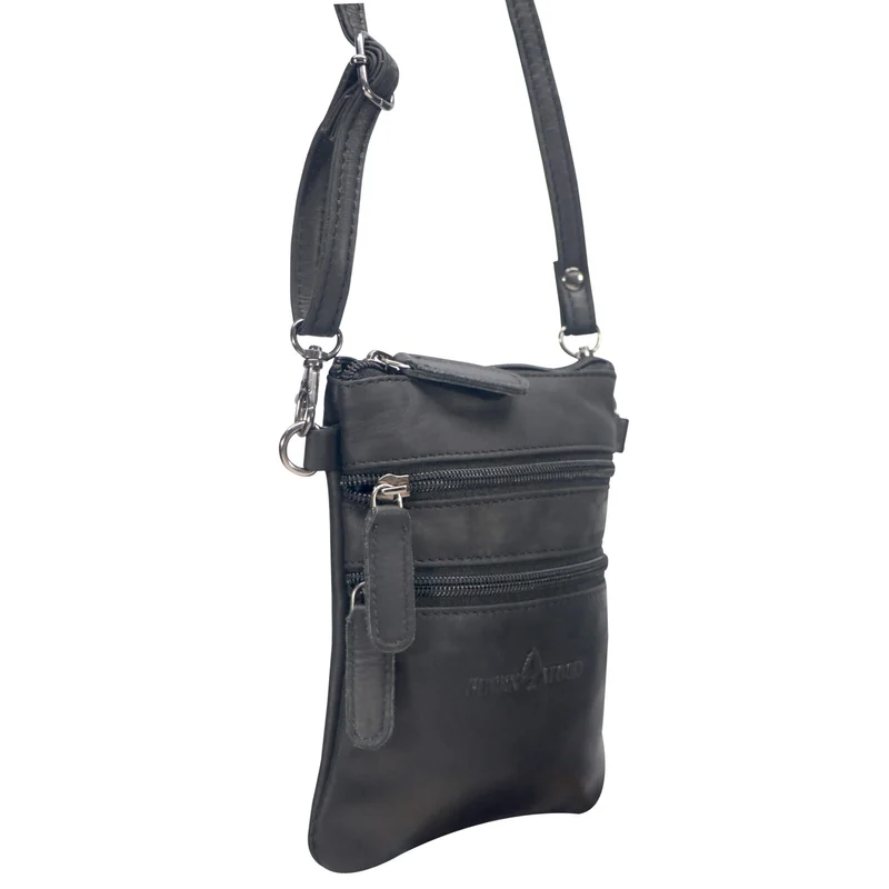 Ray Handytasche zum Umhängen Leder Damen Crossbody mit Gürtelschlaufe