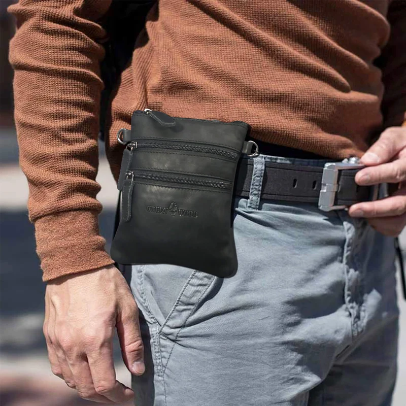 Ray Handytasche zum Umhängen Leder Damen Crossbody mit Gürtelschlaufe