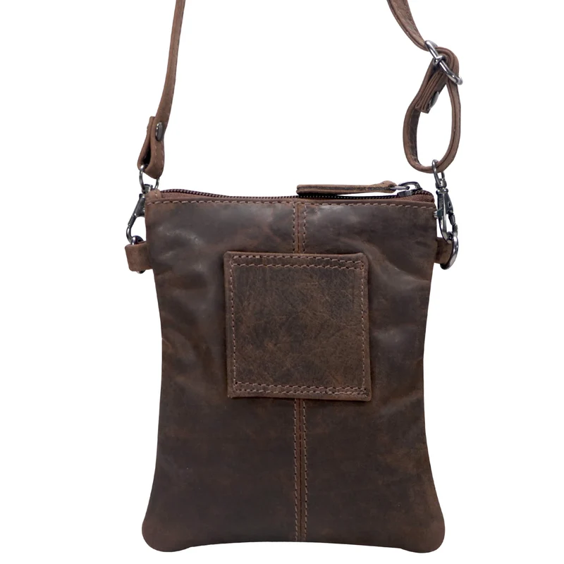 Ray Handytasche zum Umhängen Leder Damen Crossbody mit Gürtelschlaufe