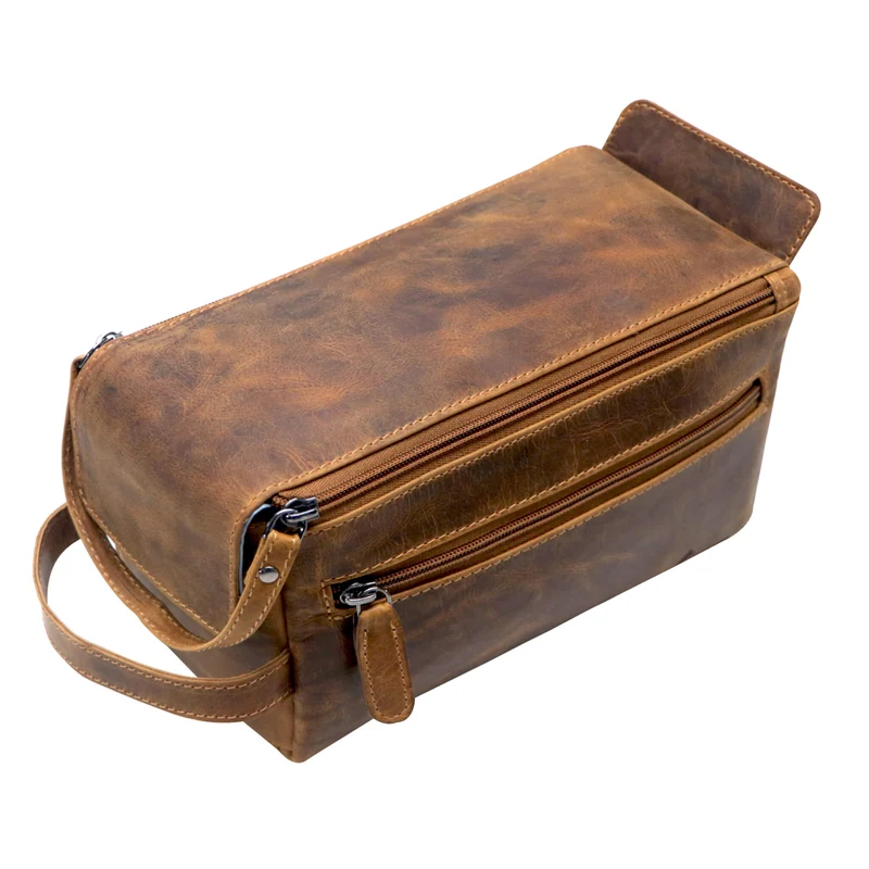 Beth Waschtasche Damen Kosmetiktasche Leder Kulturbeutel Reisen Herren