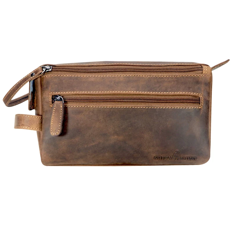 Beth Waschtasche Damen Kosmetiktasche Leder Kulturbeutel Reisen Herren