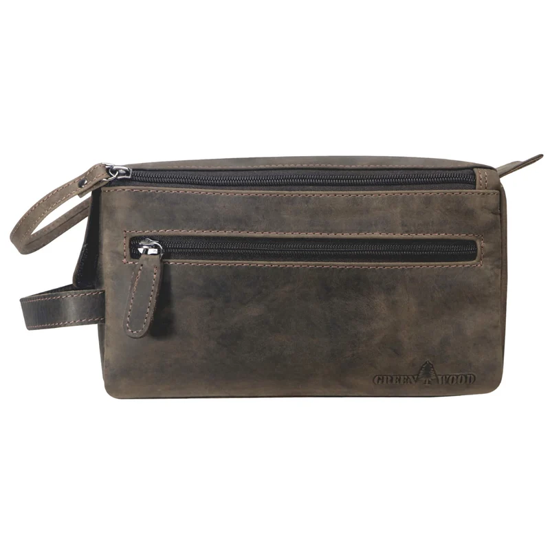Beth Waschtasche Damen Kosmetiktasche Leder Kulturbeutel Reisen Herren